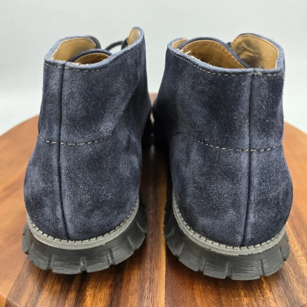 Cole Haan Zerogrand Chukka Boots Mens 11 M Blue Suede Leather Ankle Casual
